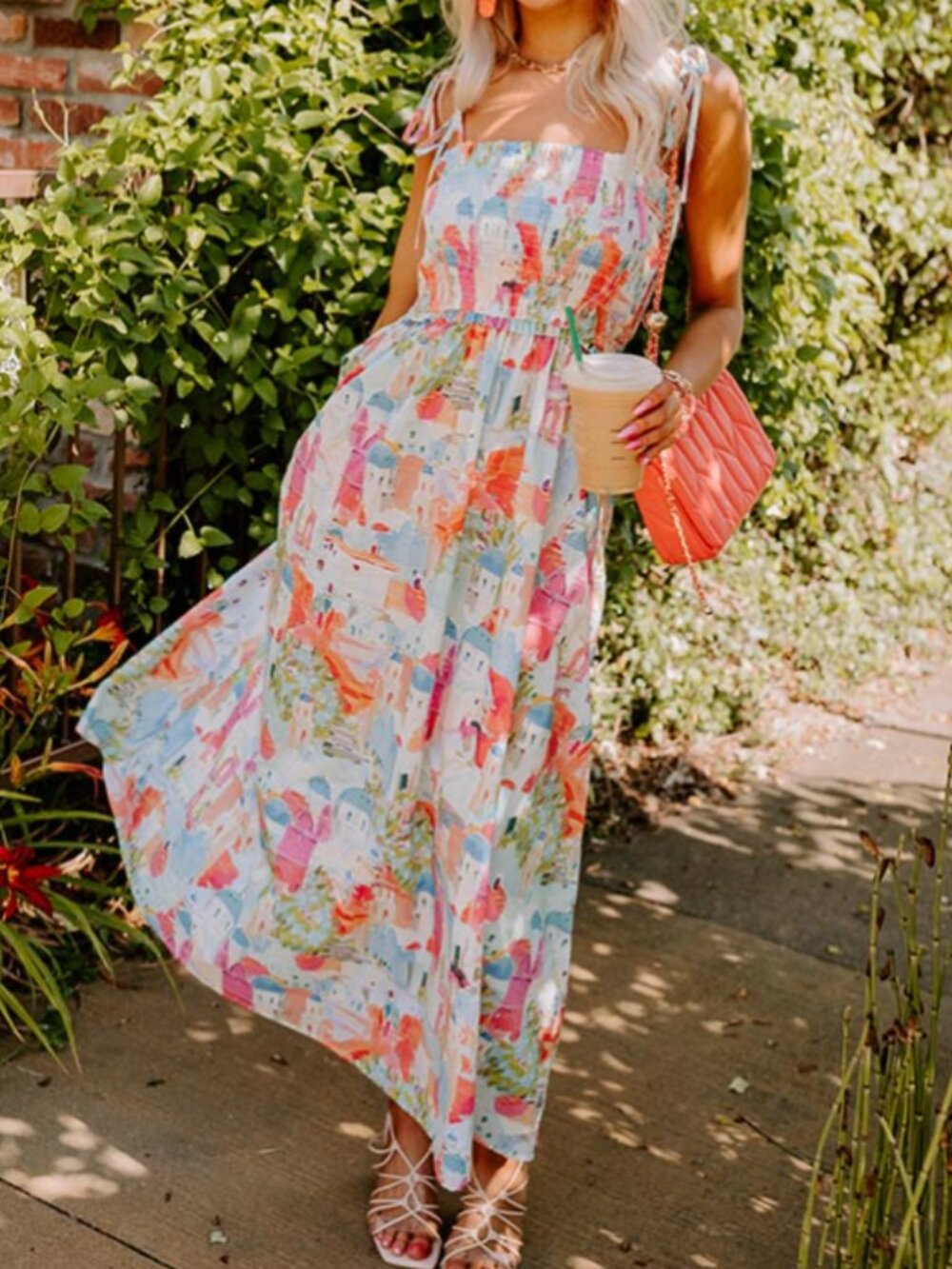 Smocked Midi Dress Large